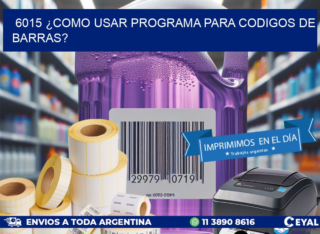 6015 ¿COMO USAR PROGRAMA PARA CODIGOS DE BARRAS?