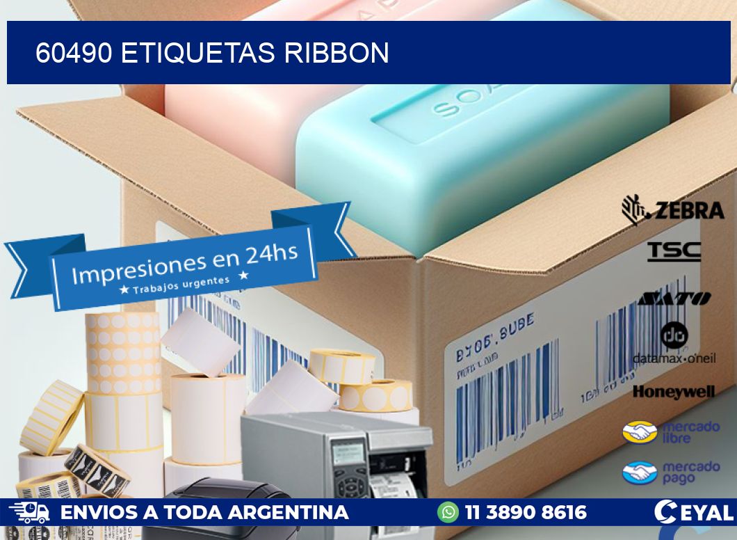 60490 ETIQUETAS RIBBON