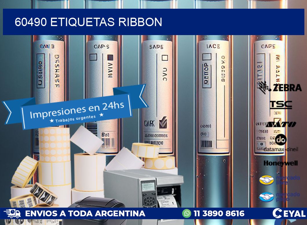 60490 ETIQUETAS RIBBON