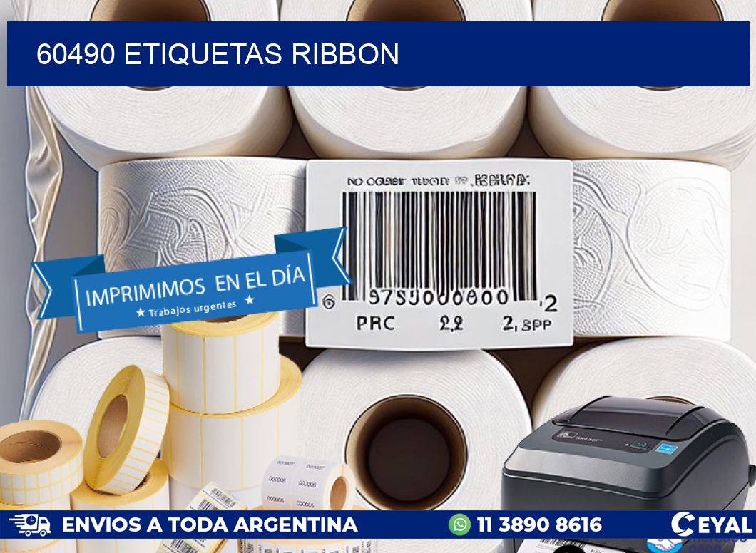 60490 ETIQUETAS RIBBON