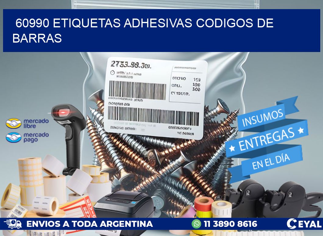 60990 ETIQUETAS ADHESIVAS CODIGOS DE BARRAS