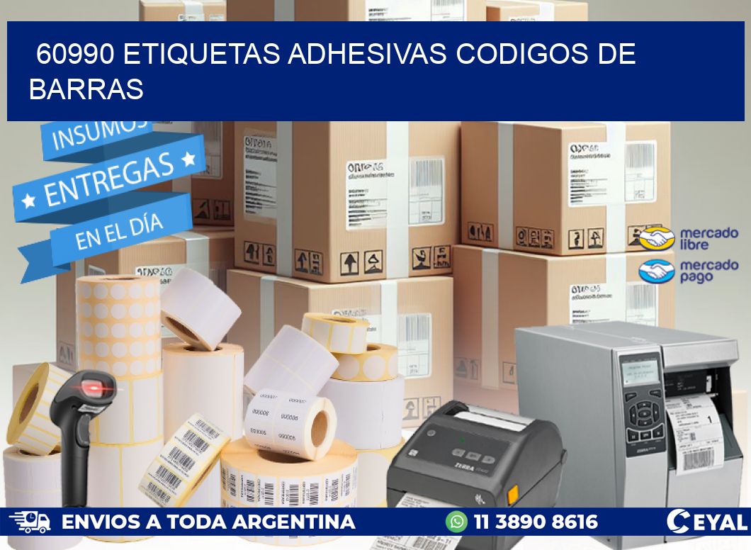 60990 ETIQUETAS ADHESIVAS CODIGOS DE BARRAS