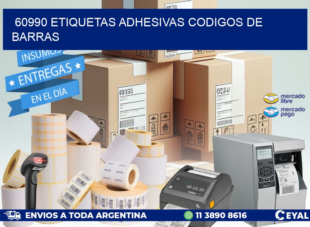 60990 ETIQUETAS ADHESIVAS CODIGOS DE BARRAS