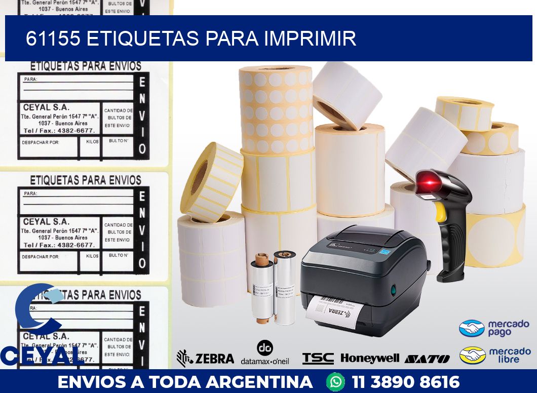 61155 ETIQUETAS PARA IMPRIMIR