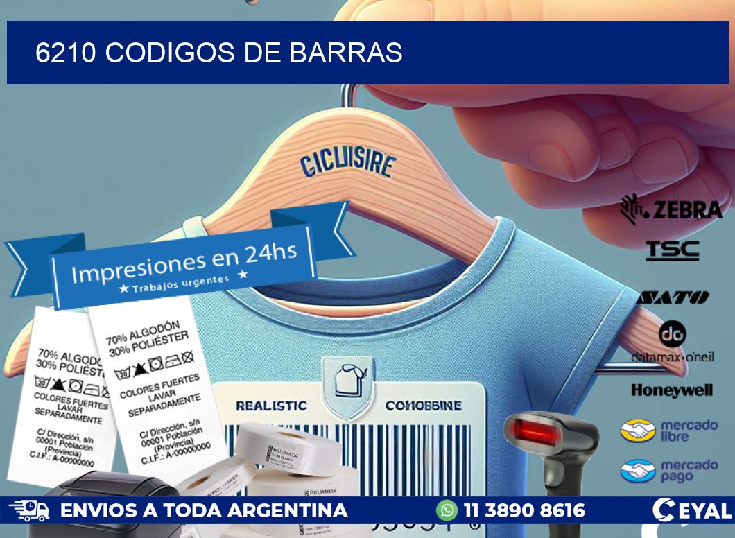 6210 codigos de barras