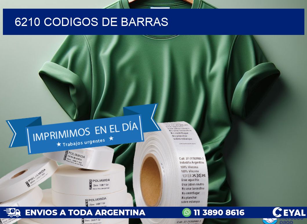 6210 codigos de barras