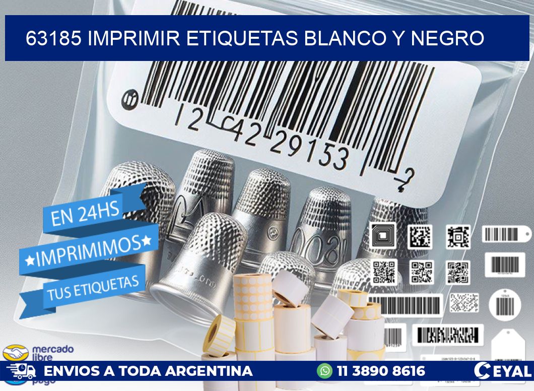 63185 imprimir etiquetas blanco y negro