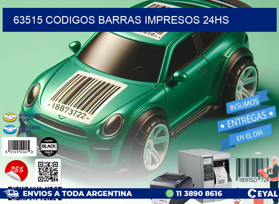 63515 Codigos barras impresos 24hs