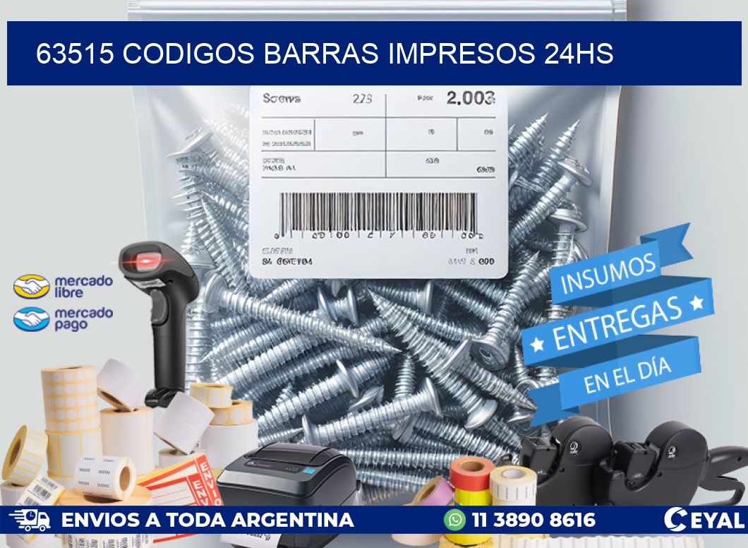 63515 Codigos barras impresos 24hs