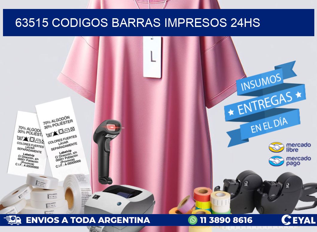 63515 Codigos barras impresos 24hs