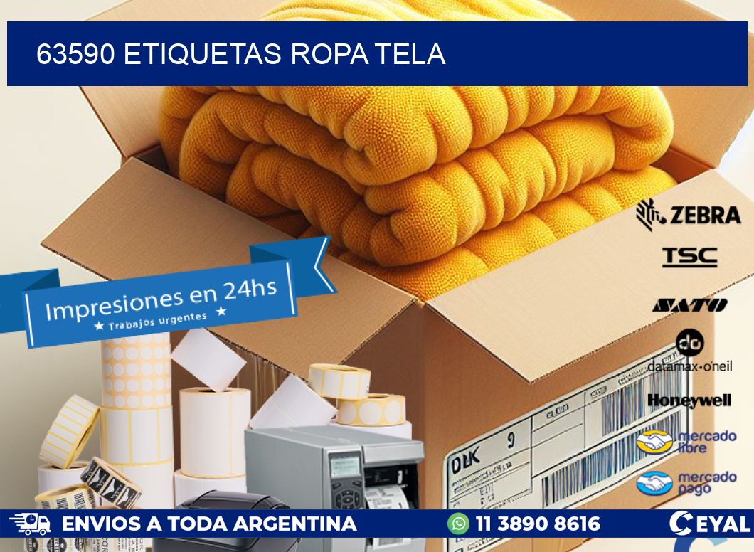 63590 ETIQUETAS ROPA TELA