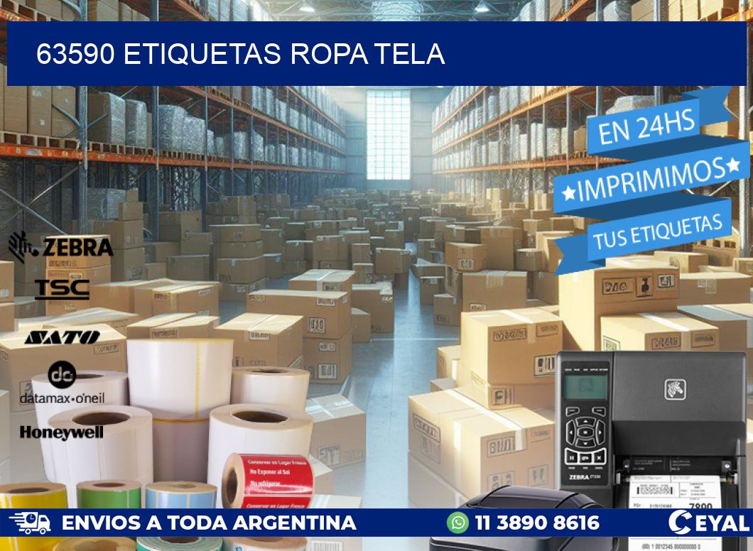 63590 ETIQUETAS ROPA TELA