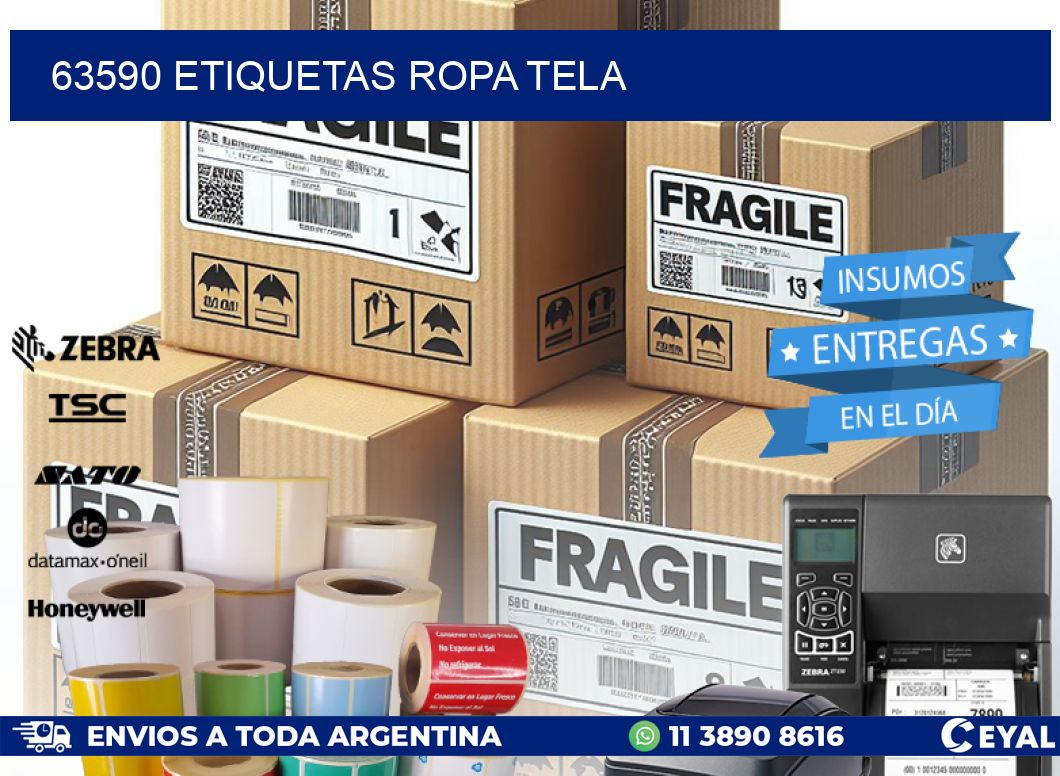 63590 ETIQUETAS ROPA TELA