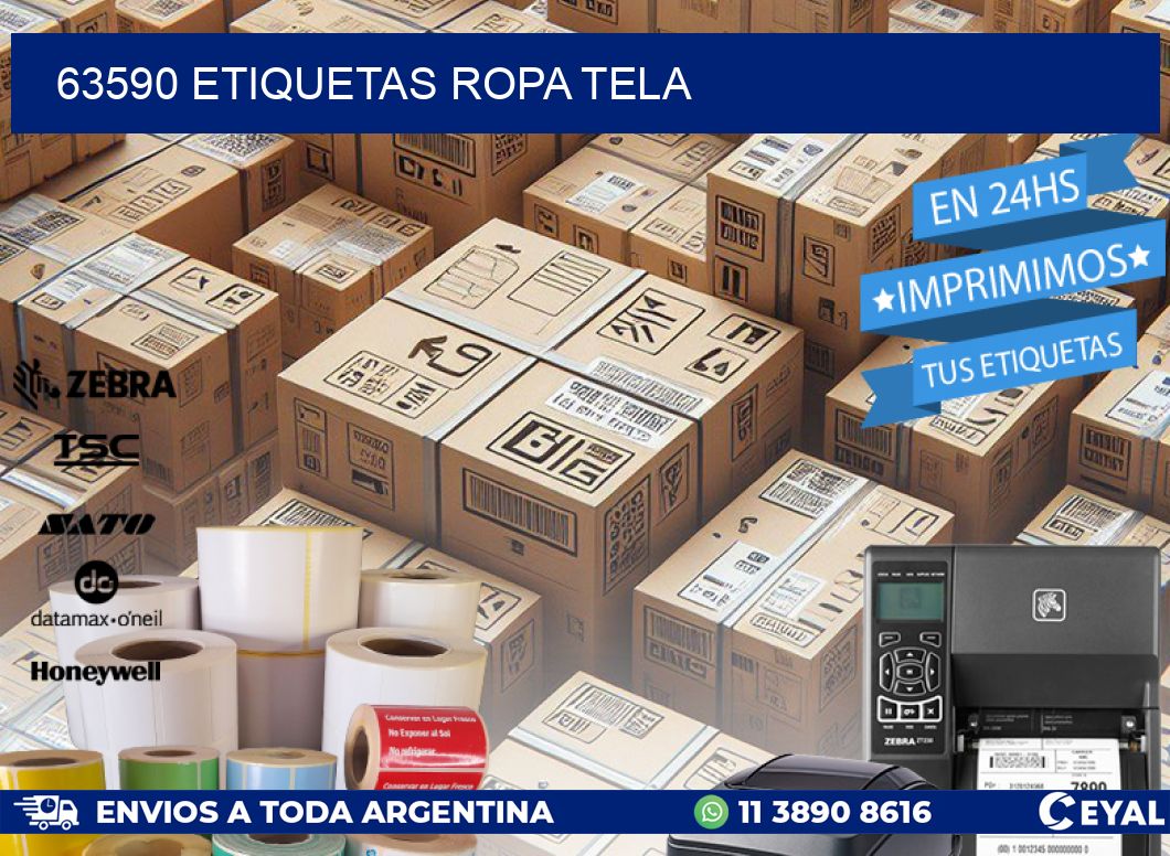 63590 ETIQUETAS ROPA TELA