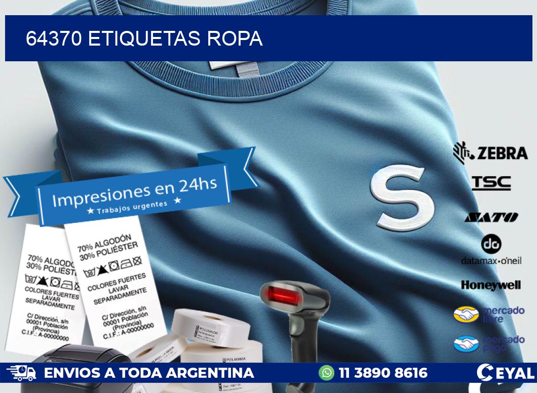 64370 ETIQUETAS ROPA