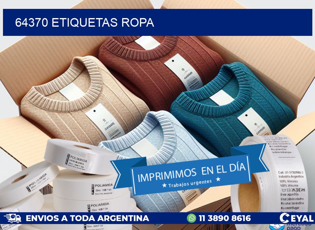 64370 ETIQUETAS ROPA