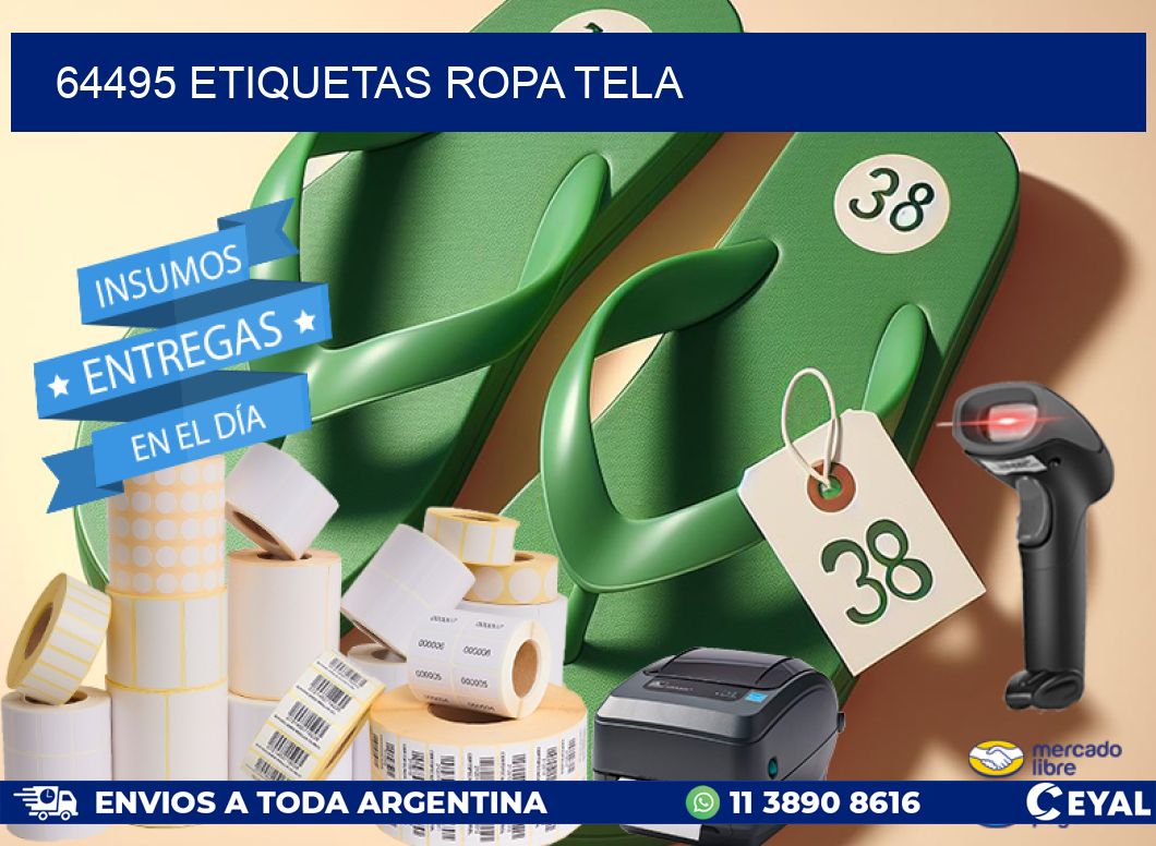 64495 ETIQUETAS ROPA TELA