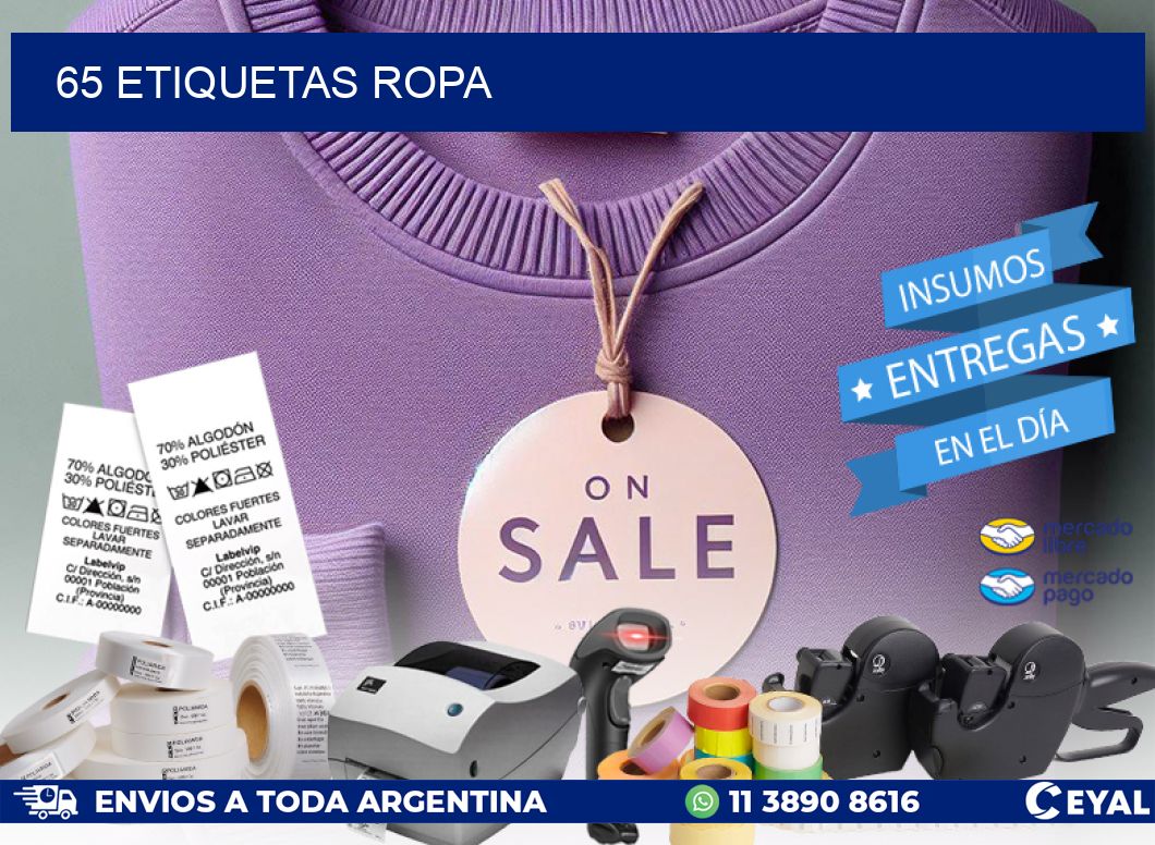 65 ETIQUETAS ROPA