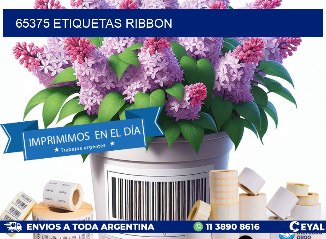 65375 ETIQUETAS RIBBON