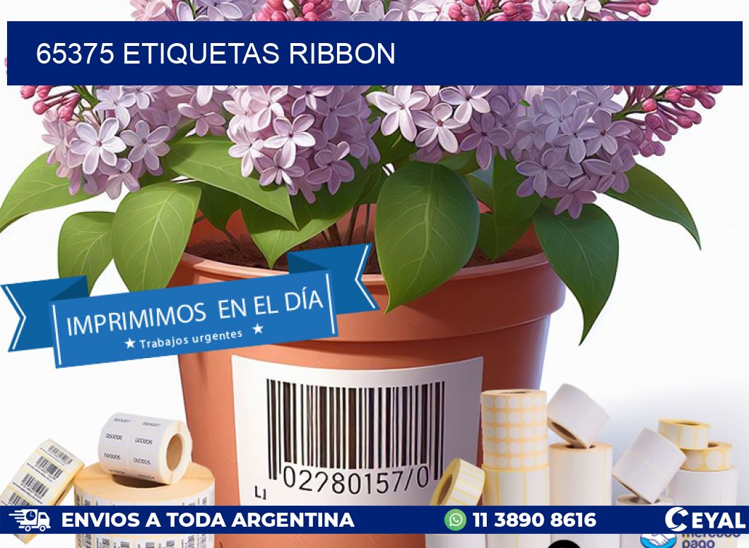 65375 ETIQUETAS RIBBON