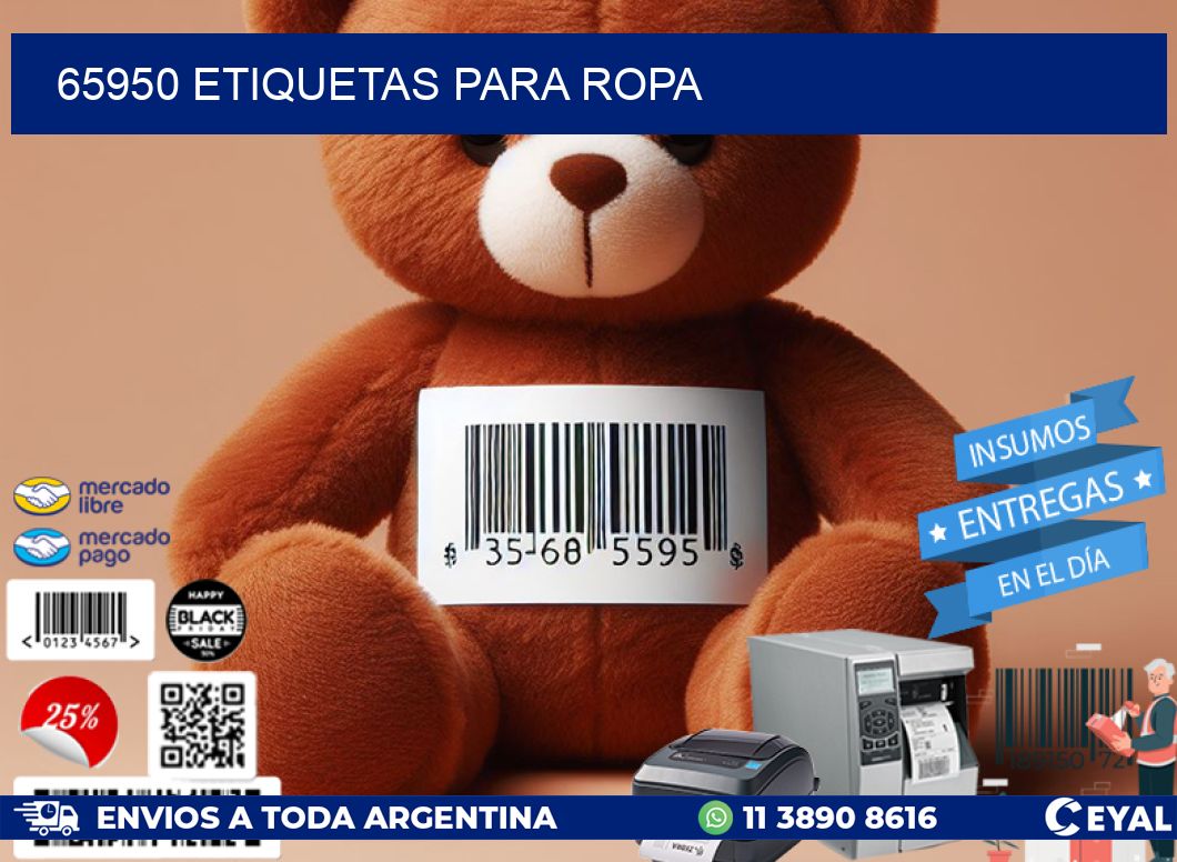 65950 Etiquetas para ropa