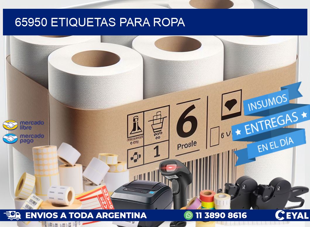 65950 Etiquetas para ropa