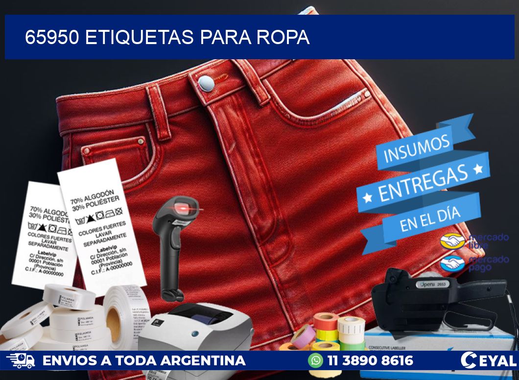 65950 Etiquetas para ropa