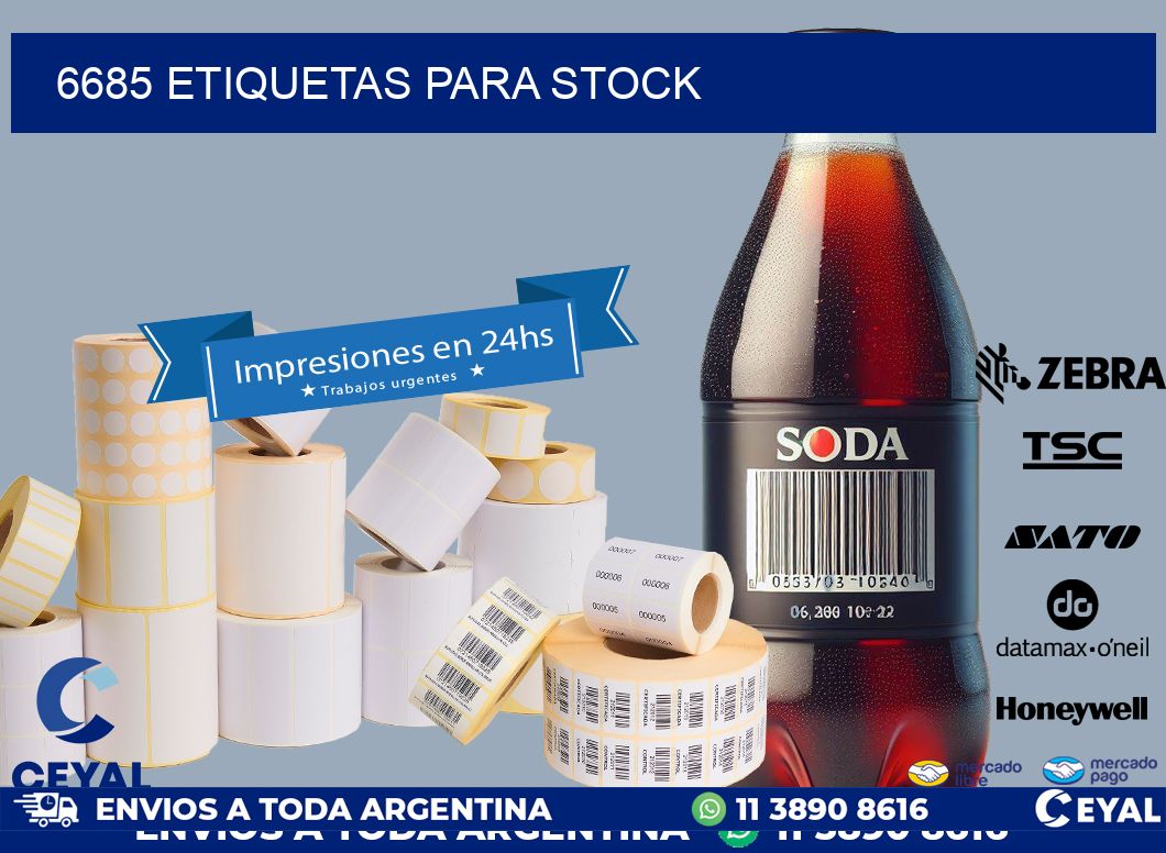 6685 ETIQUETAS PARA STOCK