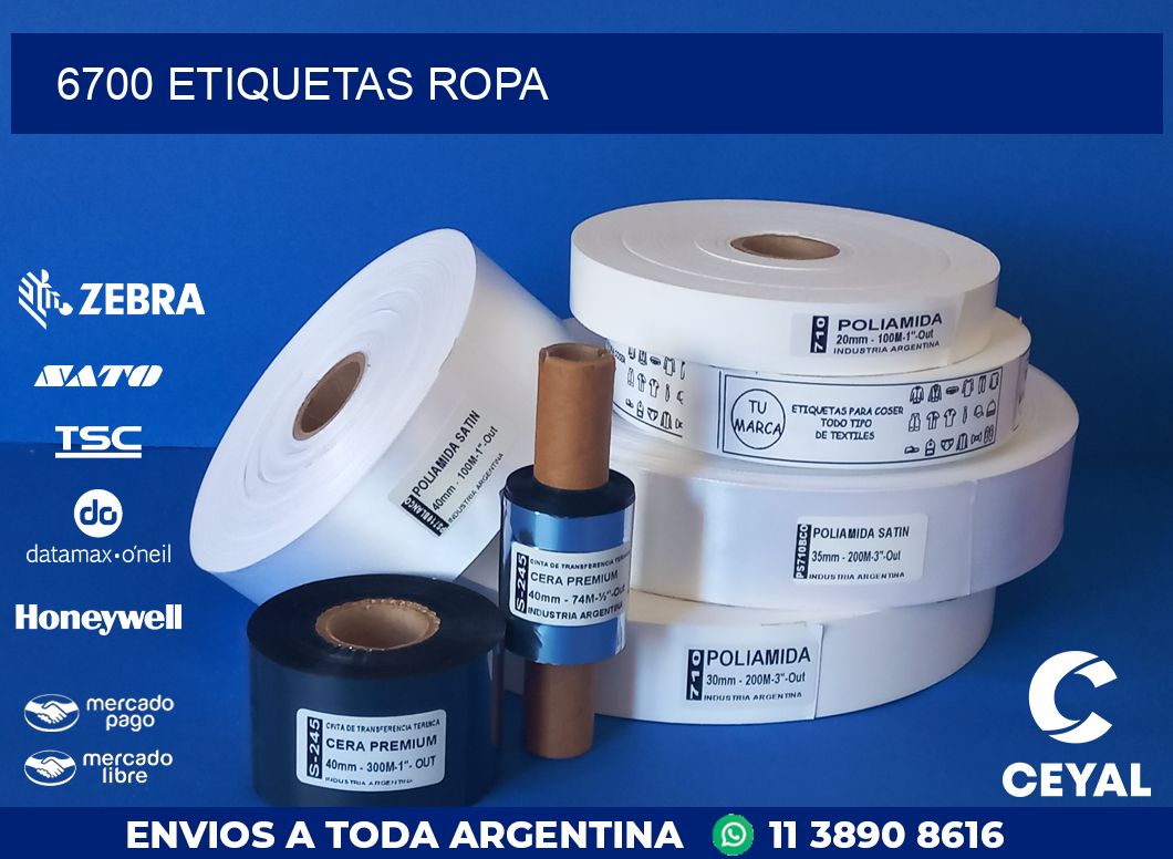 6700 ETIQUETAS ROPA