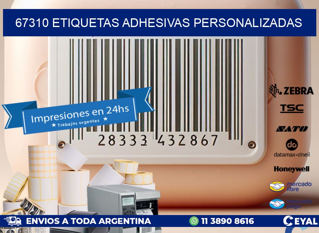 67310 etiquetas adhesivas personalizadas