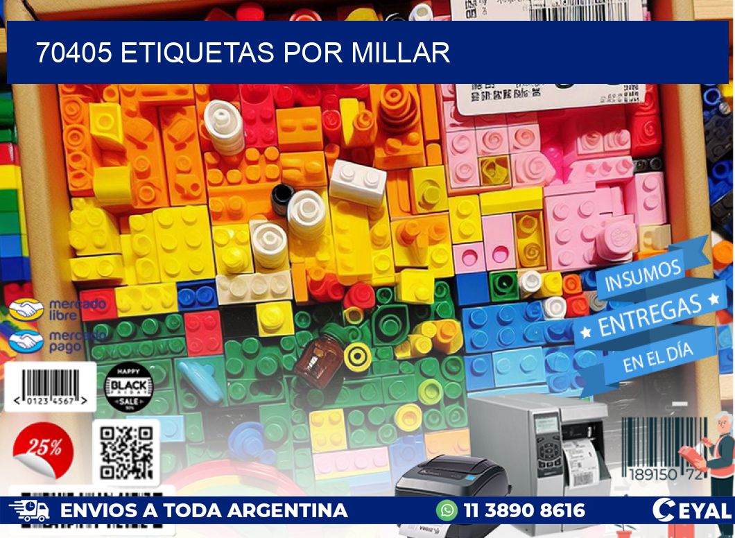 70405 etiquetas por millar