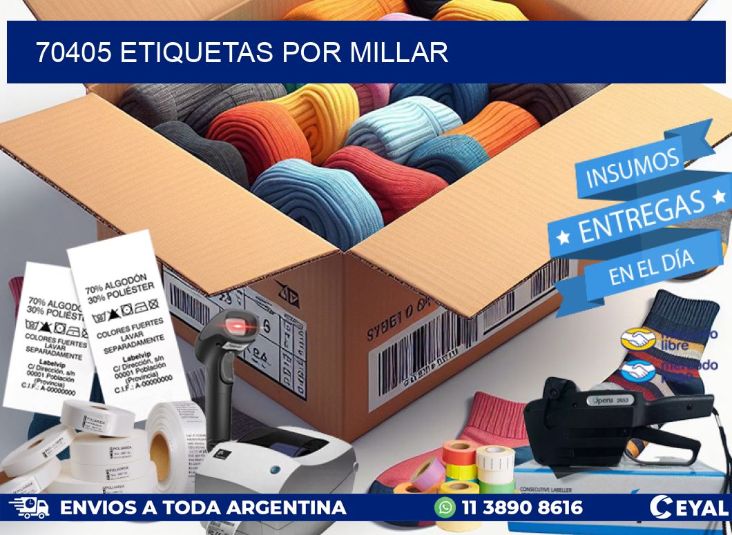 70405 etiquetas por millar