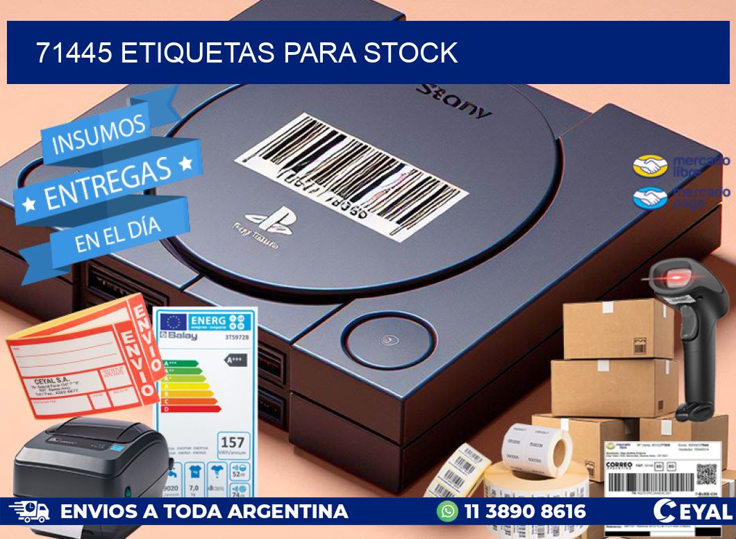 71445 ETIQUETAS PARA STOCK