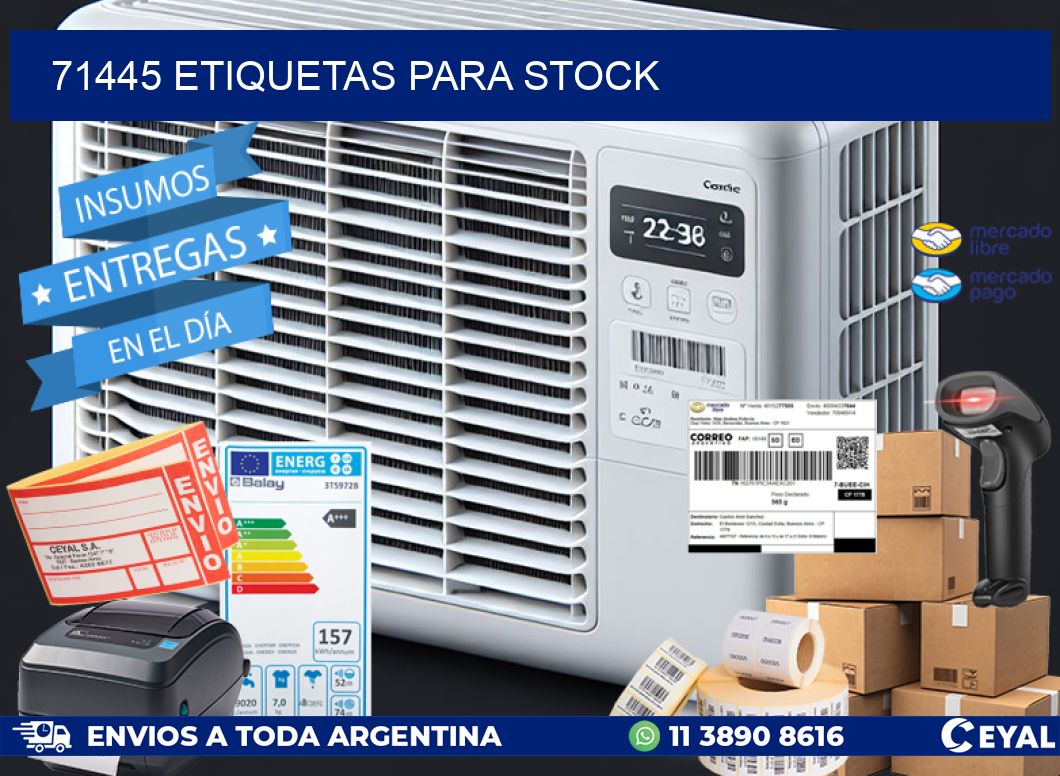 71445 ETIQUETAS PARA STOCK