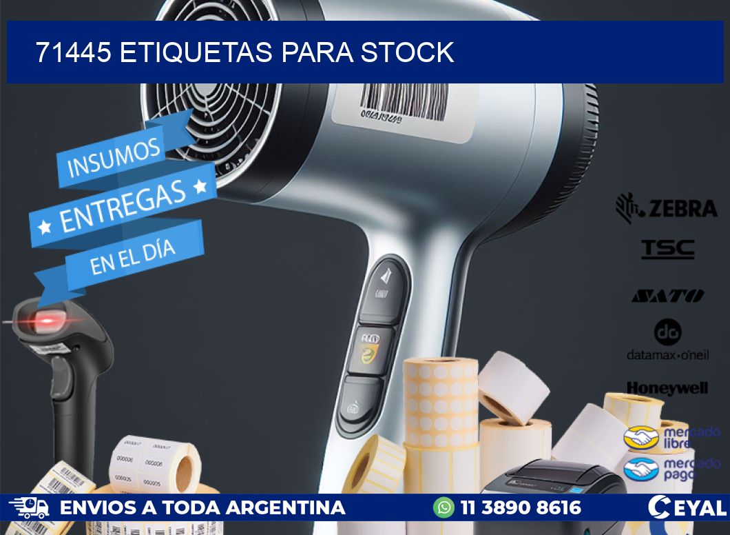 71445 ETIQUETAS PARA STOCK