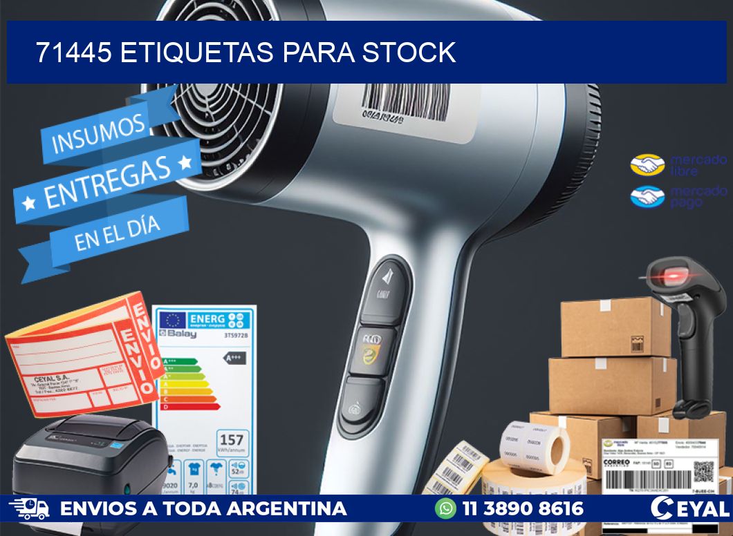 71445 ETIQUETAS PARA STOCK