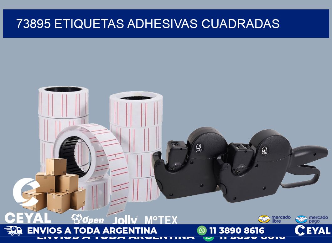 73895 ETIQUETAS ADHESIVAS CUADRADAS