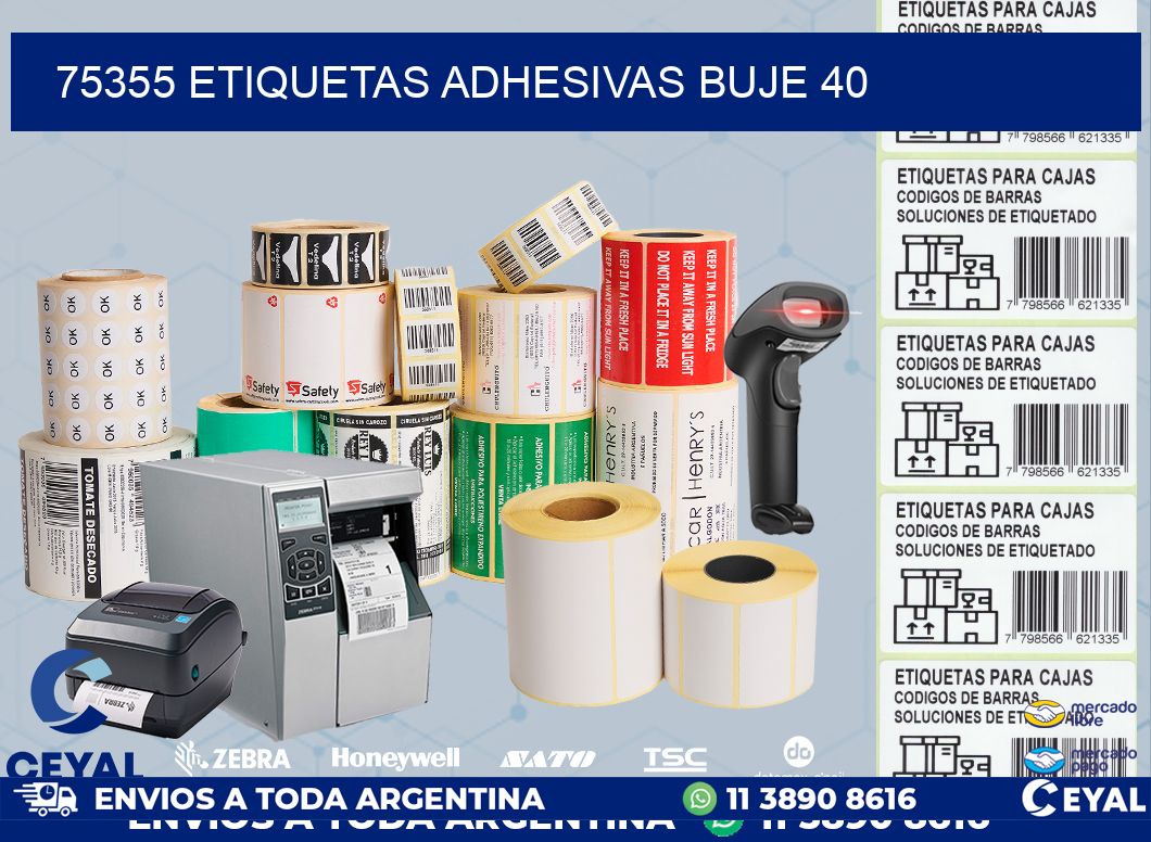 75355 ETIQUETAS ADHESIVAS BUJE 40