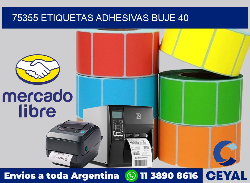 75355 ETIQUETAS ADHESIVAS BUJE 40