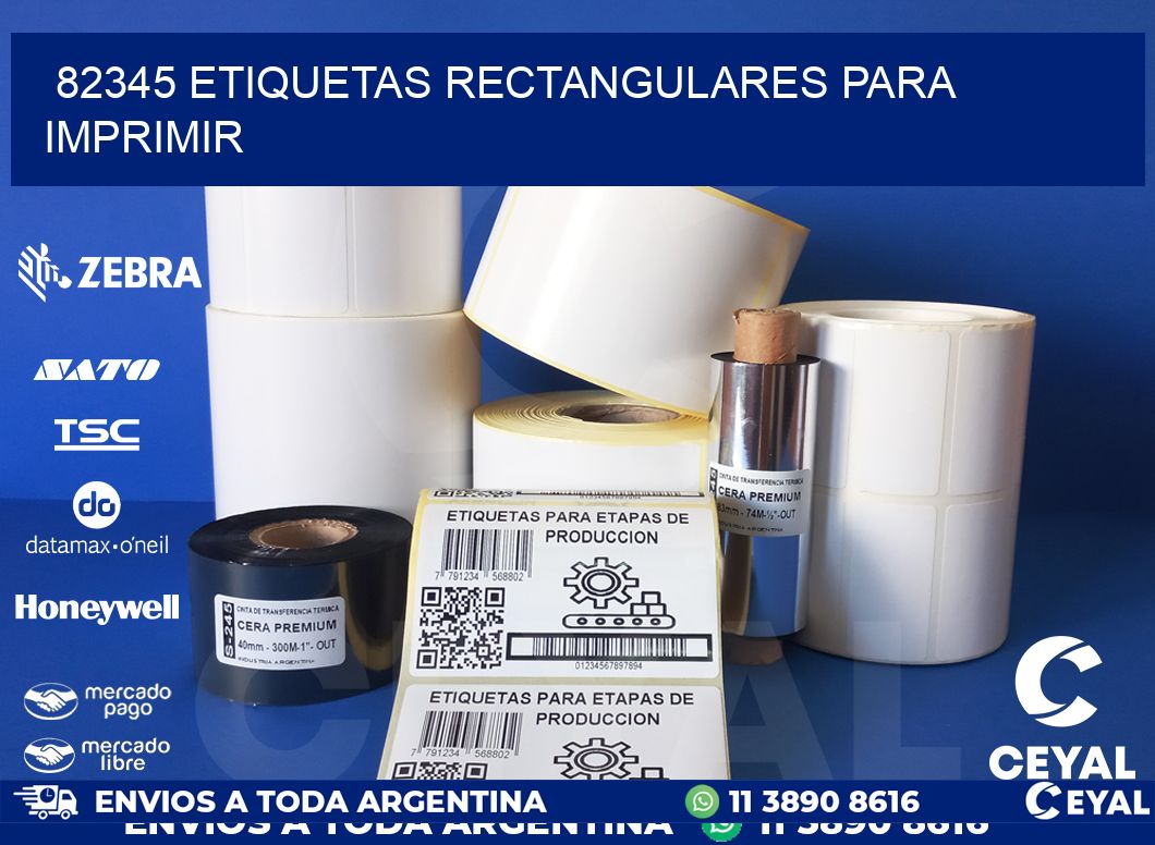 82345 etiquetas rectangulares para imprimir