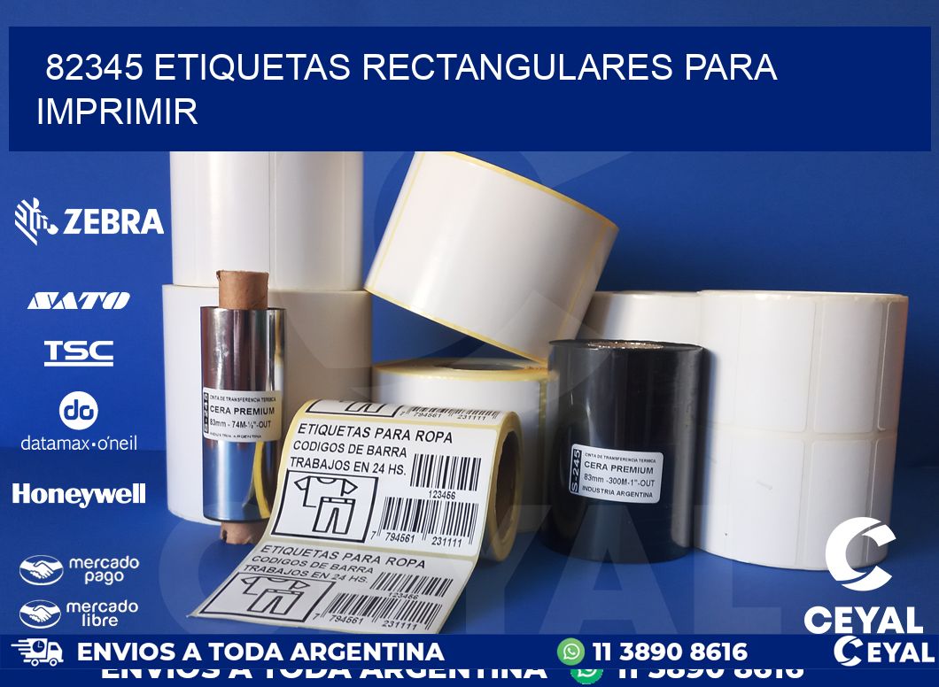 82345 etiquetas rectangulares para imprimir