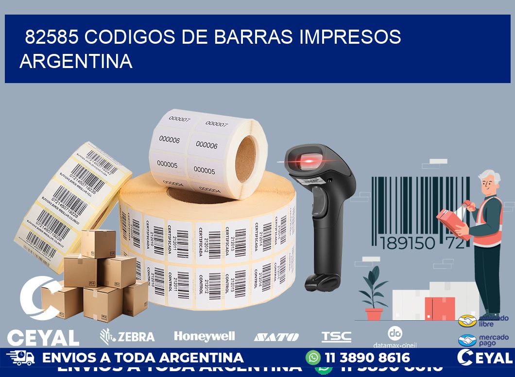 82585 codigos de barras impresos Argentina