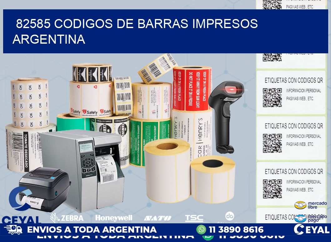 82585 codigos de barras impresos Argentina