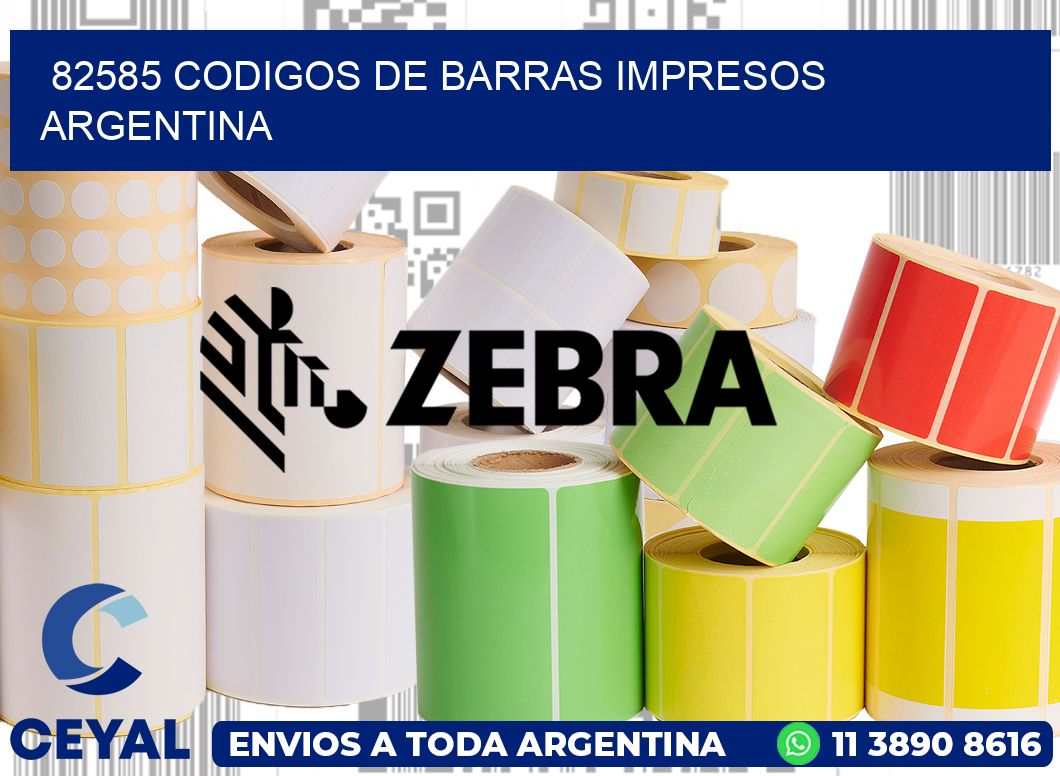 82585 codigos de barras impresos Argentina