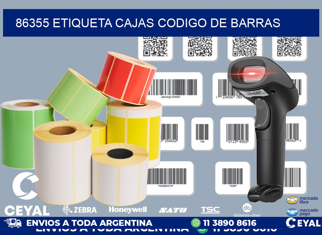 86355 etiqueta cajas codigo de barras