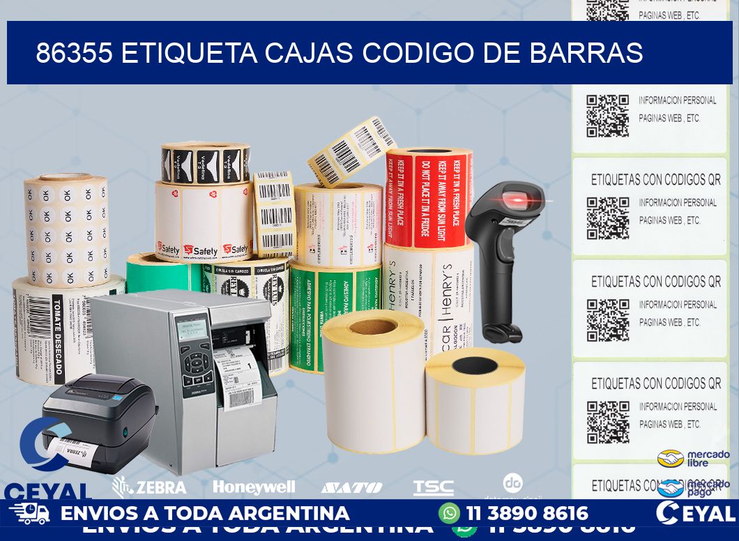 86355 etiqueta cajas codigo de barras