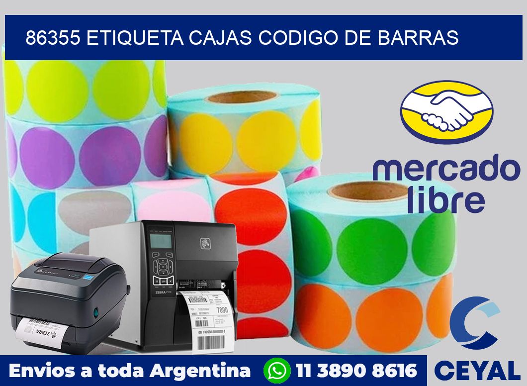 86355 etiqueta cajas codigo de barras