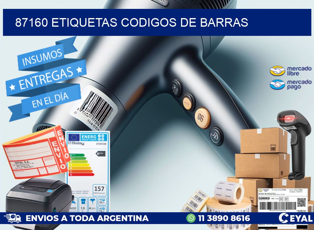 87160 etiquetas codigos de barras