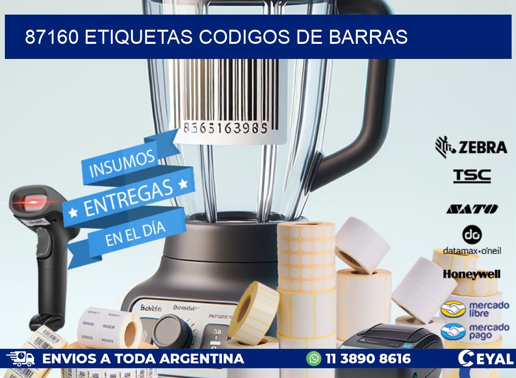 87160 etiquetas codigos de barras