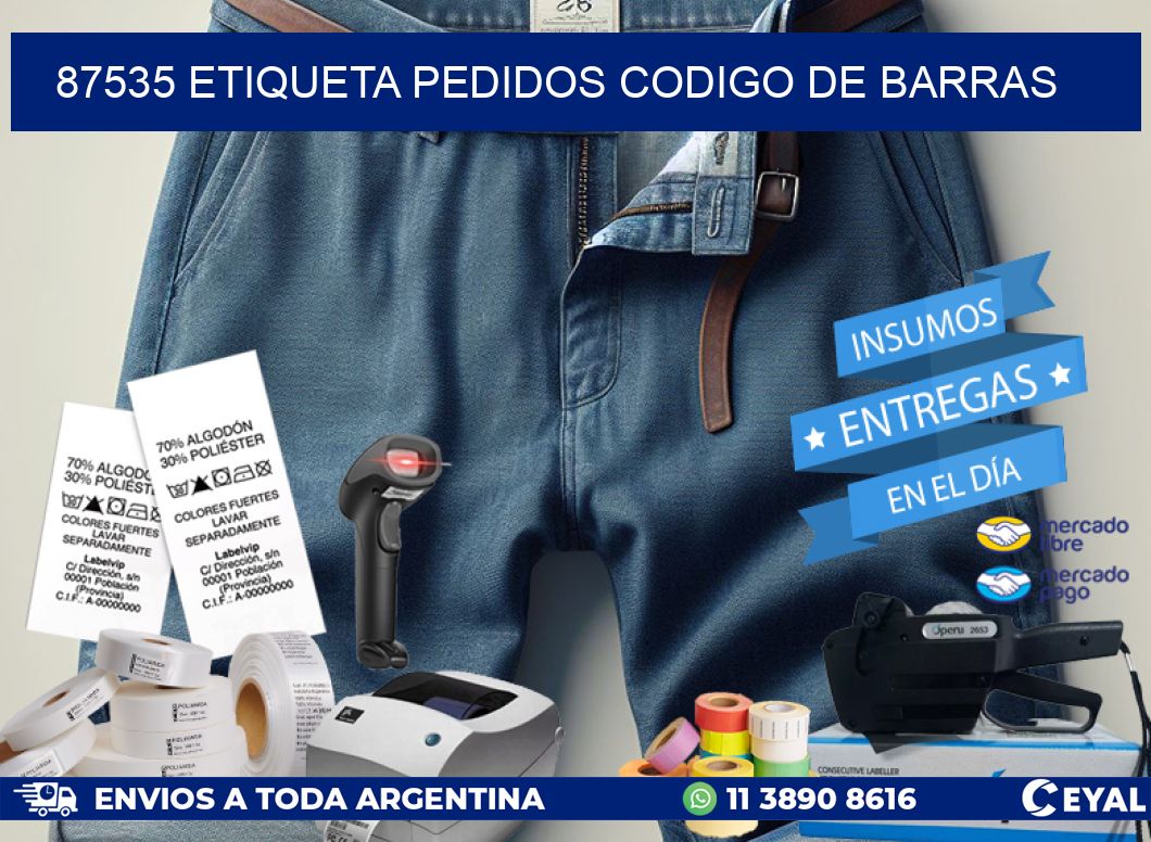 87535 etiqueta pedidos codigo de barras